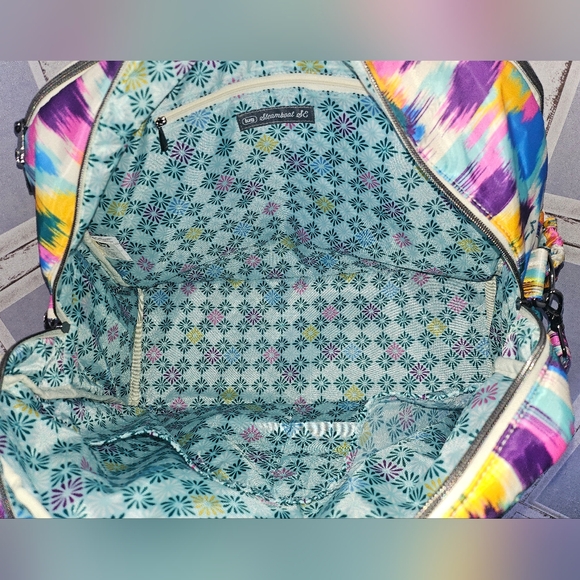 Retails For $87, NWOT Lug Steamboat Jumbo Travel Tote In Ikat Multi - Picture 6 of 11